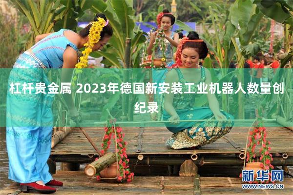 杠杆贵金属 2023年德国新安装工业机器人数量创纪录