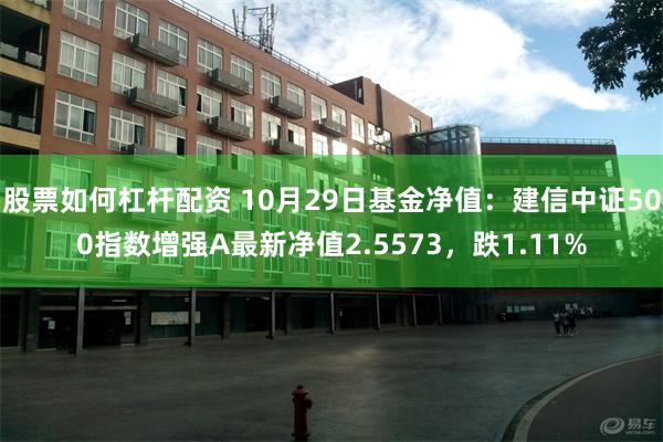 股票如何杠杆配资 10月29日基金净值：建信中证500指数增强A最新净值2.5573，跌1.11%