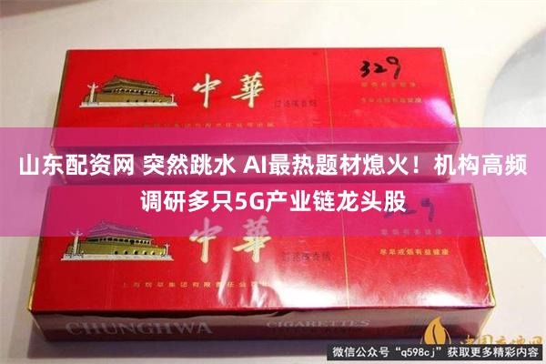 山东配资网 突然跳水 AI最热题材熄火！机构高频调研多只5G产业链龙头股